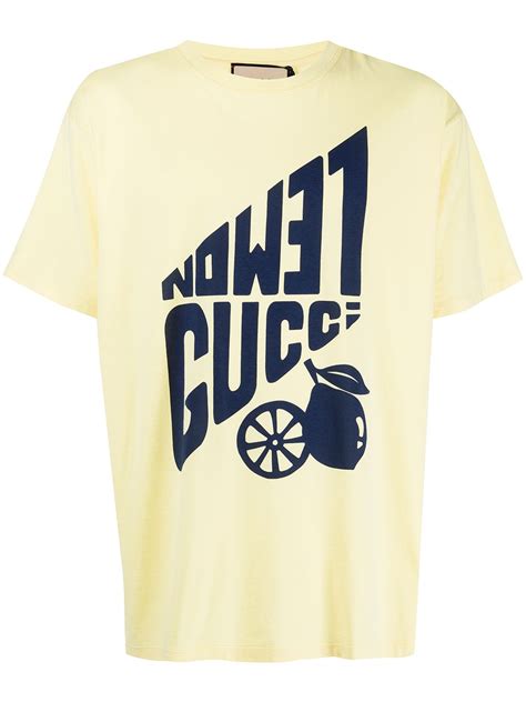 gucci yellow tshirt|farfetch gucci t shirts.